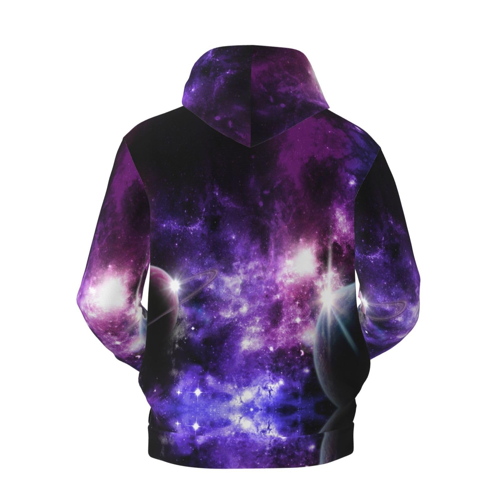 Męska bluza z kapturem Galaxy Sky. Nadruk Bluza z kapturem, casualowa grafika z nadrukiem bluzy z kapturem z kieszenią