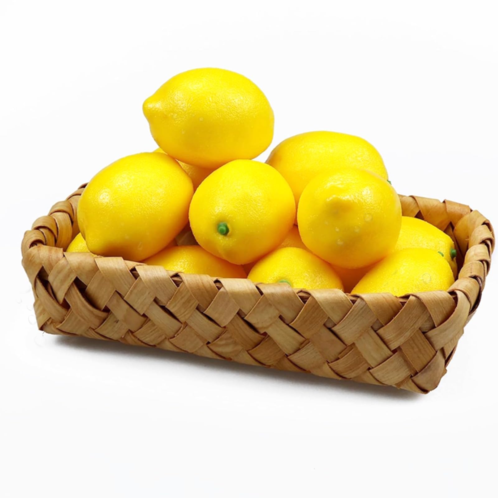 10 Pieces Artificia Fake Lemons, Realistic Artificial Fruit, Plastic Artificial Lemons Decoration, Plastic Fruit, Suitable for Furniture Decoration, Party Decoration and Shooting Props