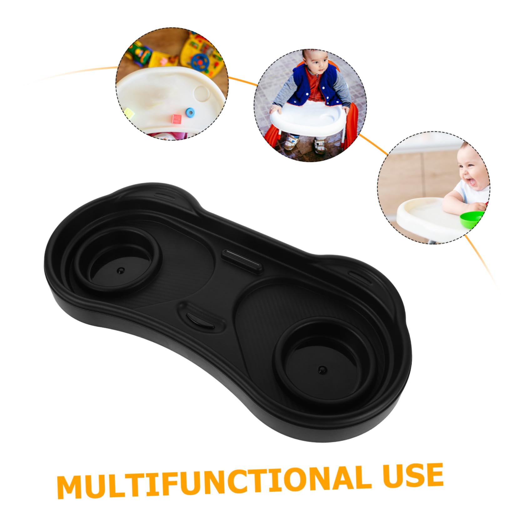 Hemobllo Vassoio per Alimenti in Plastica Accessorio per Passeggino come Vassoio Portaoggetti da Viaggio Supporto per Passeggino