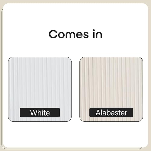 Miniatura 5 de Persianas verticales duras para ventana de patio, color blanco, 84 pulgadas de largo x 78 pulgadas de ancho acanalado y paleta de 3-1/2 pulgadas,