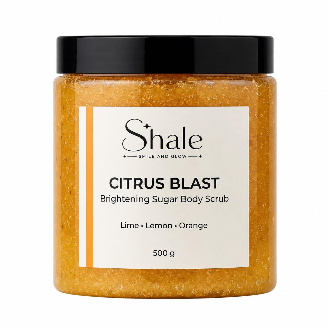 Shale Cosmo Citrus Blast Brightening Sugar Body Scrub, 500 g | Lime, Lemon & Orange, Exfoliating Formula, Skin Brightening, Sugar Based, Smile and Glow-image-1