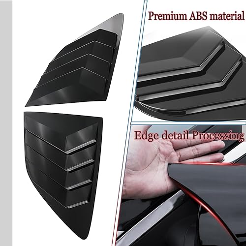 Miniatura 5 de 2 persianas para ventana lateral trasera, para Honda CRV CR-V 2023, 2024, 2025, 2026, ABS, color negro brillante, accesorios interiores deportivos