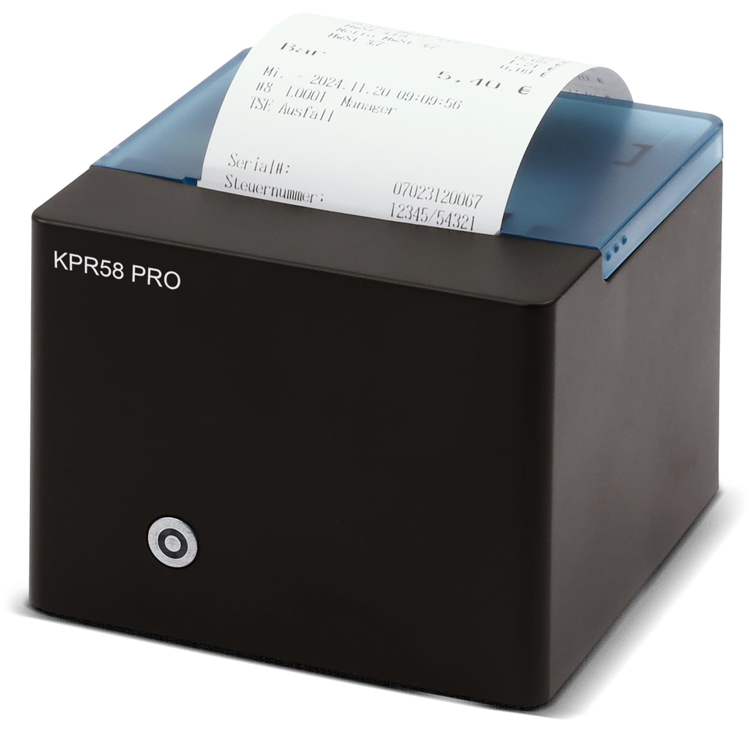 Olympia KPR 58 PRO - Impresora térmica con conector USB para rollos de papel térmico de 58 mm, impresora de recibos rápida para sistemas de caja registradora y sistemas POS, impresora compacta
