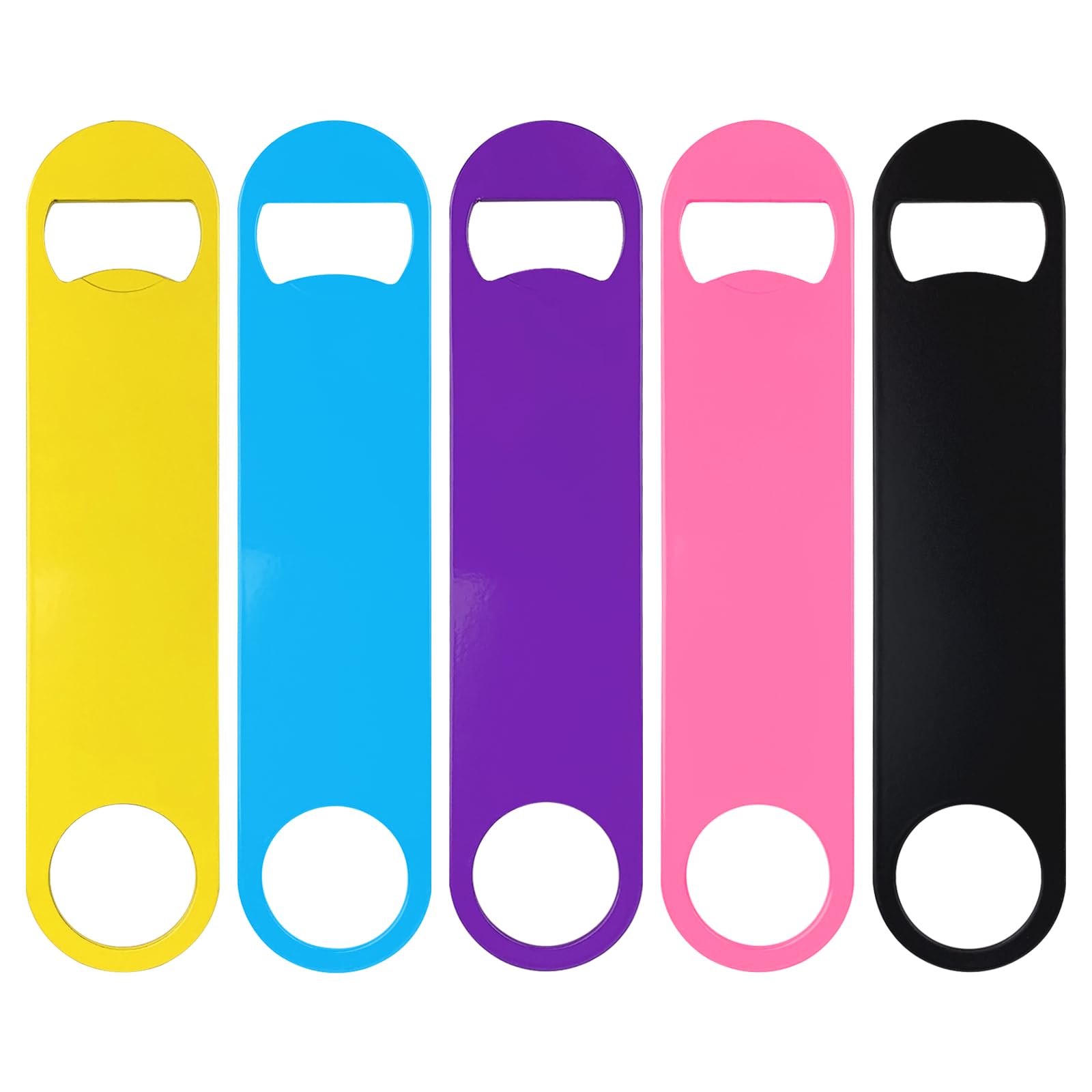 Colorful Stainless Steel Bottle Opener Set - 5 Pack -1