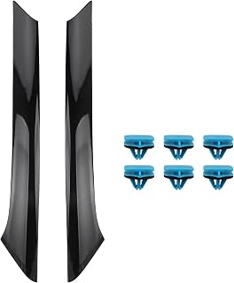 AUTOKAY A-Pillar Front Molding Windshield Outer Trim with Side Tape Replacement for Ford Flex 2009-2019 Pair Side Front Windshield Outer Pillar Trim Molding Left+Right
