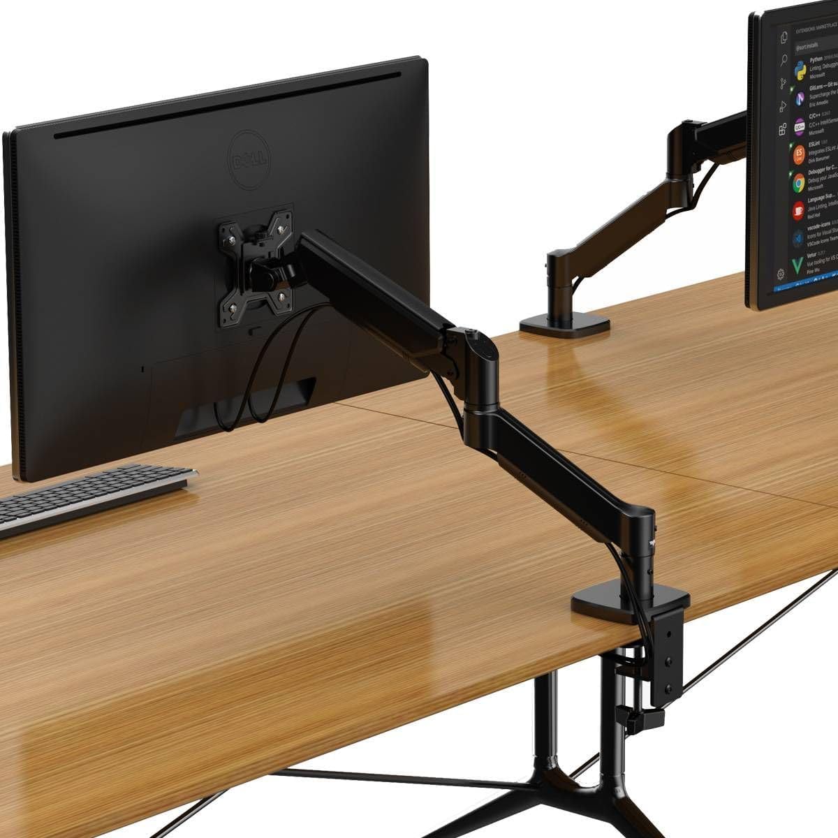 WK-MSP1, Suporte Ergonômico Articulado de Mesa com Pistão a Gás, Design Compacto e Retrátil para Monitores de 12'' a 32'', Suporta de 2kg a 10kg, Preto
