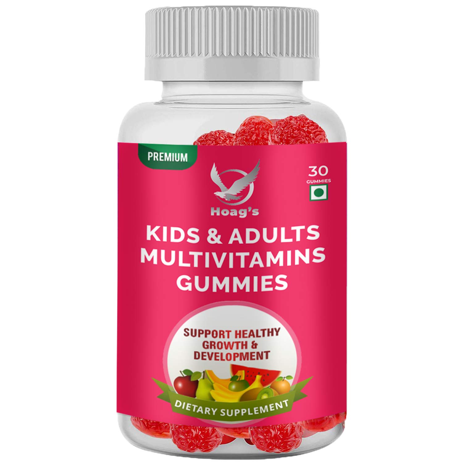Hoag's Complete MultiVitamin vegetarian gummies for Kids & Adults Supports Healthy Growth & Development and immunity - 30 veg Gummies