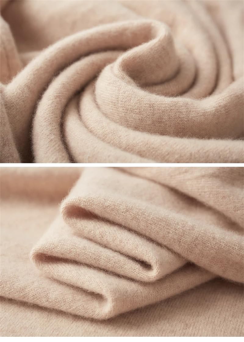 Dninmim Maglione da uomo a collo alto in lana lavorato a maglia a maniche lunghe casual pullover top caldo camicia di fondo