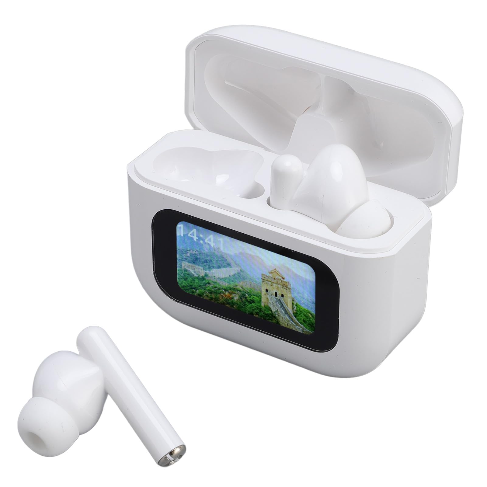 Generic Auricolari per Traduzione in 144 Lingue Cancellazione Efficiente del Rumore Controllo Touch Auricolari per Traduttore Bluetooth 5.4 per, Batteria a Lunga Durata per i Viaggiatori (WHITE)