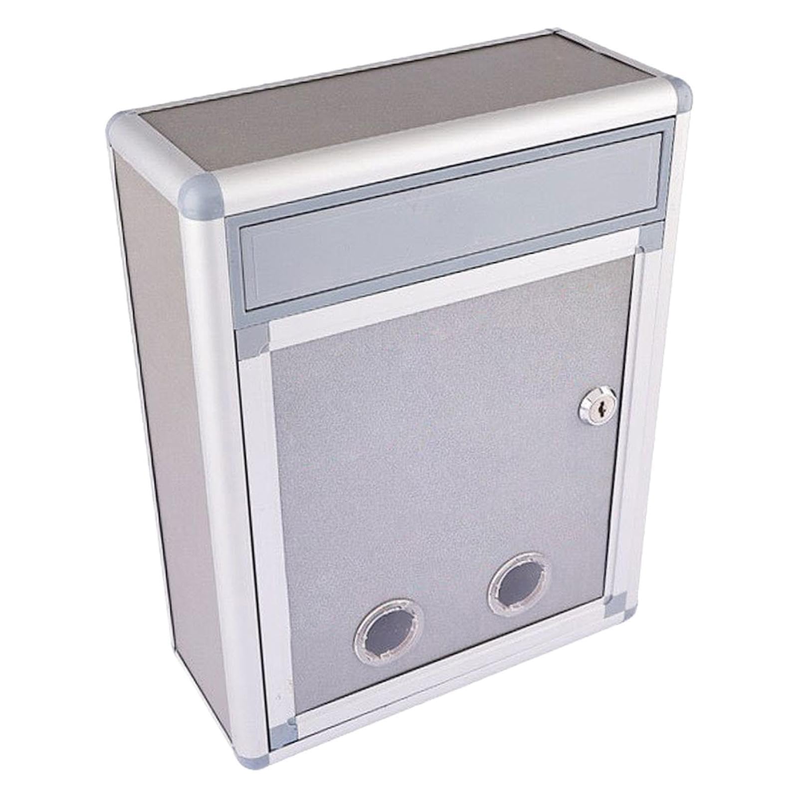ALCXAZS Secure Locking Mailbox Key Drop Box Large Capacity For Newspapers And Magazines Wall Mounted For Any Residential Setting Key Lock Mailbox Outdoor, Front Open, 250x110x320mm