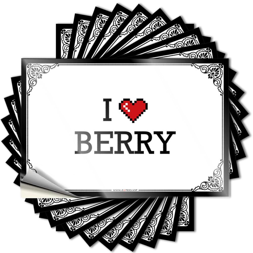 Saying Tent Accessories for Inside Custom Stickers, Bumper Waterproof I Love Berry for Hydro Flask | Coastal Vinyl Decals for Mold Holiday Gift(6X9CM)