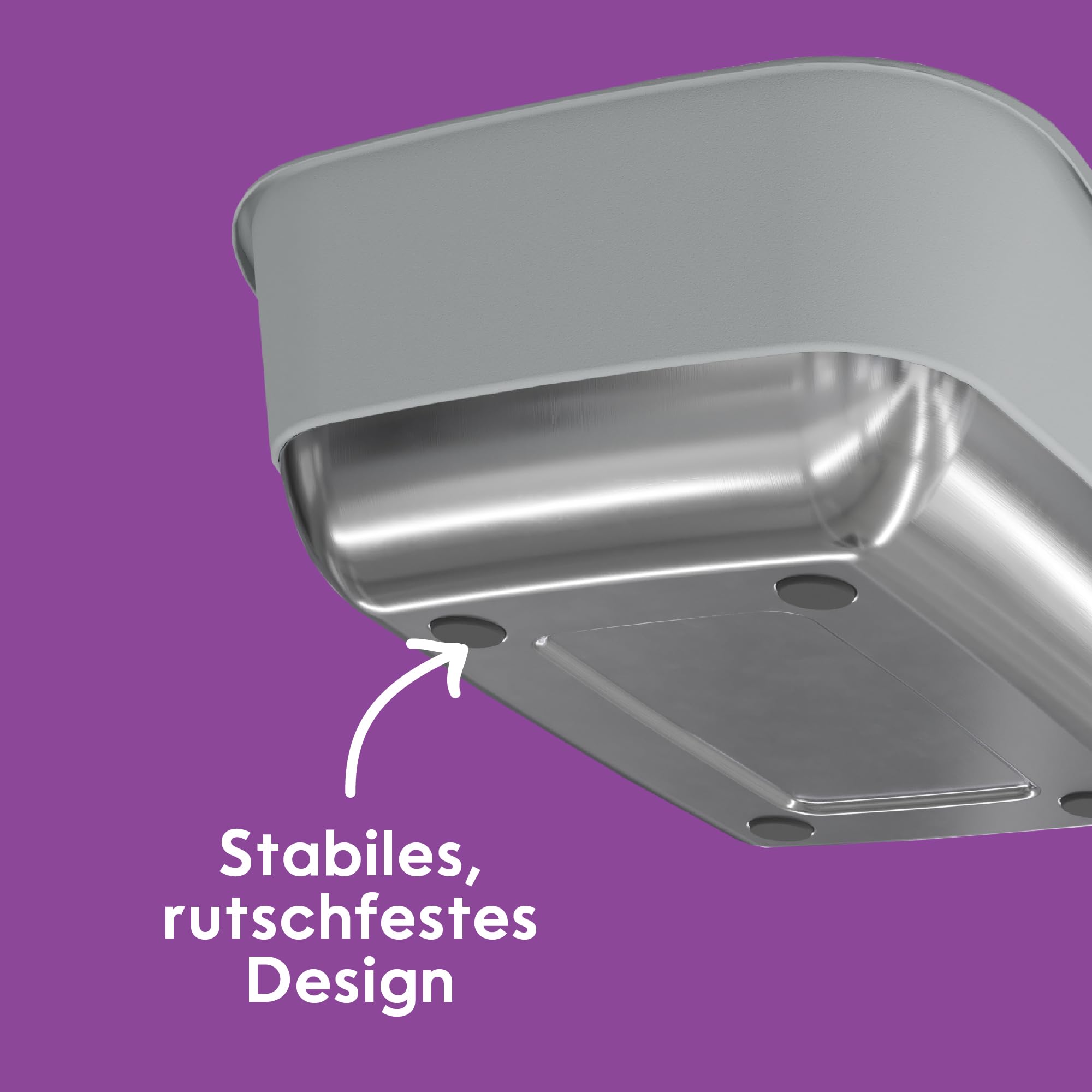 Litter Genie® Platinum XXL Edelstahl‑Katzentoilette – geruchsneutral, hygienisch, rutschfest & robust