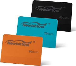 NEWISHTOOL Soft Silicone Squeegee, 3 PCS Silicone Scraper in 3 Different Durometer, Window Tint Tools PPF Squeegee Kit Small Squeegee for Car Windows Film Application, V-Blade Water Removal Scraper