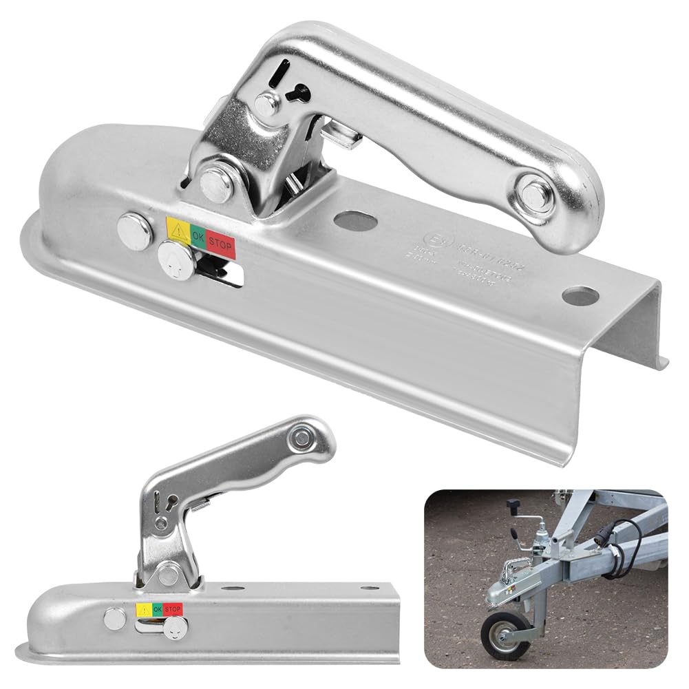 Gancio di traino in acciaio resistente, fino a 800 kg, per traino a sfera da 50 mm e timone quadrato da 50 mm, adatto per Camper, Barche, Attrezzature da giardino
