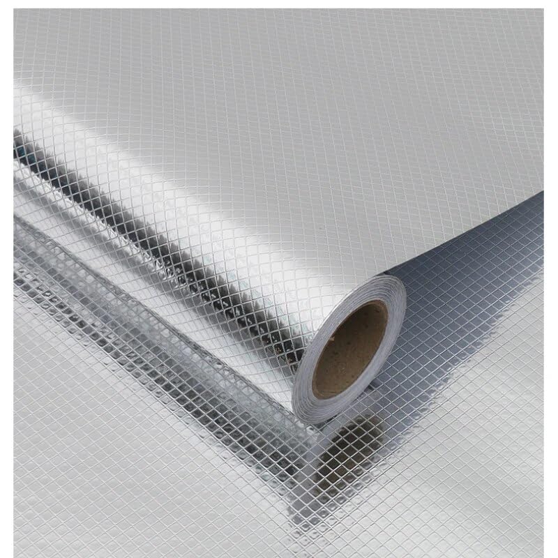 HOMSUN Self Adhesive Silver Wallpaper Peel and Stick Waterproof Oil Proof Heat Resistant Aluminum Foil Vinyl Roll for Kitchen Fridge (12 X 60 Inch, Silver Cross) (B0CL542644) Amazon Price History, Amazon Price Tracker