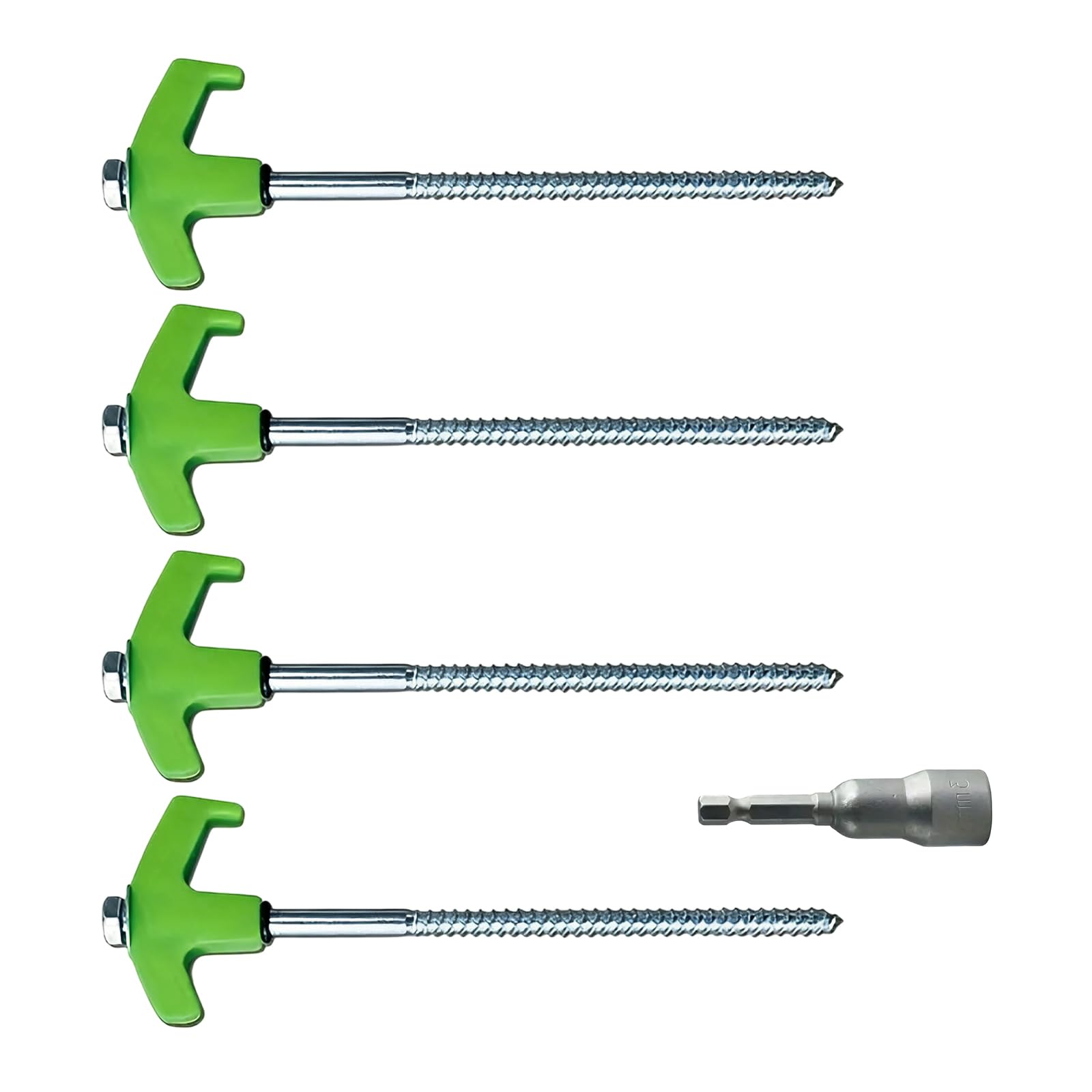 QIAOLIDA Carbon Steel Outdoor Tent Stake Heavy Duty Tent Peg Ground Stake for Canopies, Campings, Hikings, Beach Ground Nails
