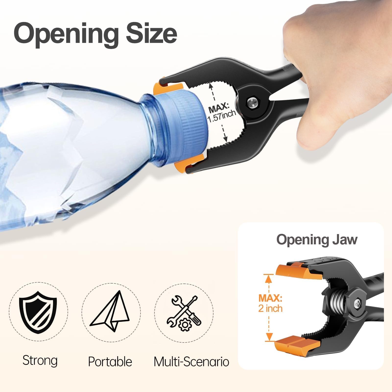 EMART Spring Clamps 12 Pack, Heavy Duty Photography Backdrop Clips 4.5 inch for Photo Booth, Muslin, Paper, Photographic Background Support, Studio-Yellow