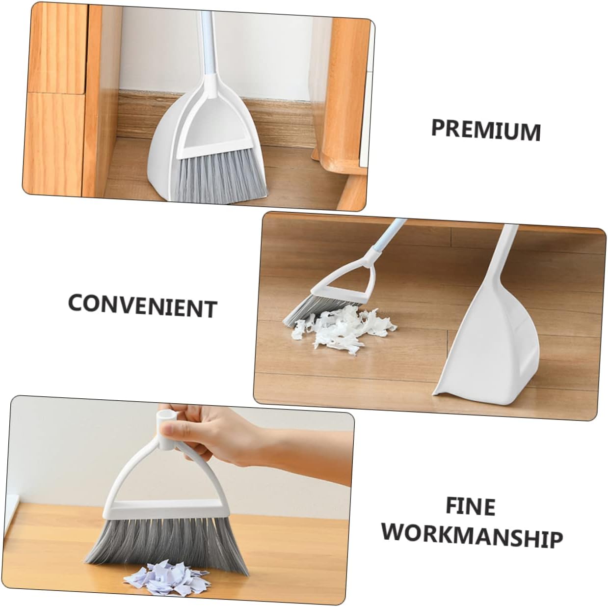 Mini Broom and Dustpan Set for Kids Small Cleaning Tool Combo Household Cleaning Supplies for Children for Home Use and Playtime Random Color