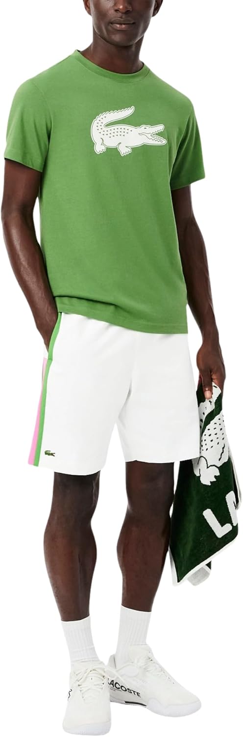 Lacoste Men's Lightweight Colour-Block Stripe Tennis Shorts
