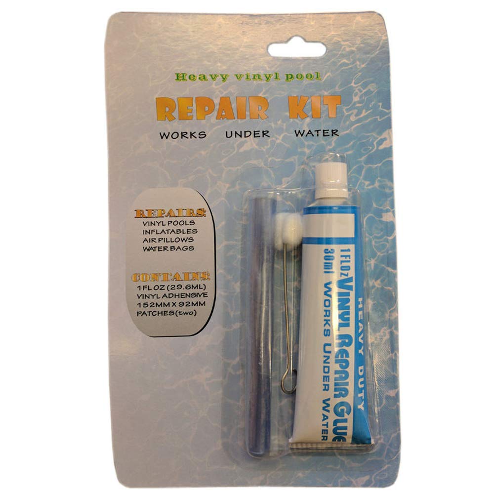 Season Spas UK 1oz Heavy Vinyl Pool Repair Kit - Under Water Inflatables 30ml Glue Adhesive