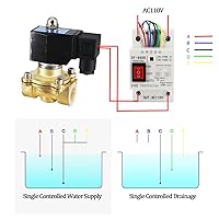 Vista 8 de Válvula de flotador solenoide de latón AC110V - Interruptor automático de control de nivel de agua para tanques de agua, piscinas, canales de ganado