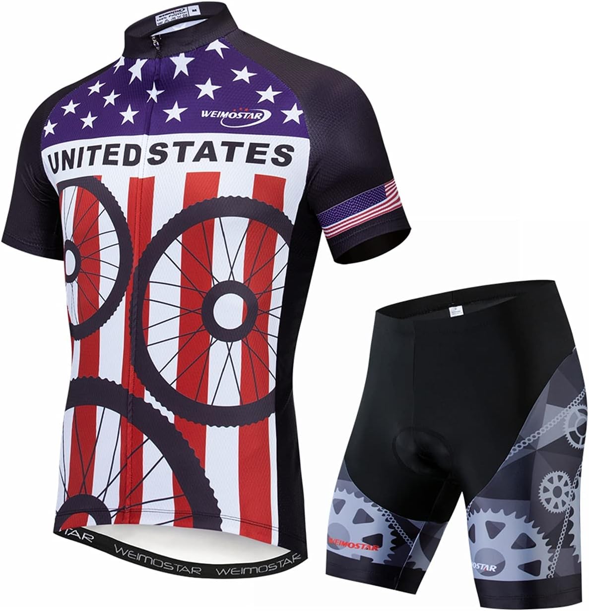 Men Cycling Jersey Set Summer Short Sleeve Mountain Bike Clothes MTB Jersey Bike Suits Quick Dry Breathable