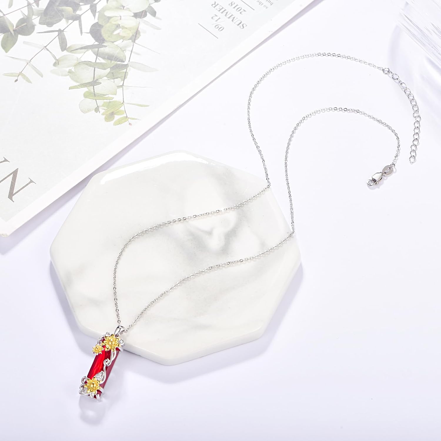 AENEAS Crystal Necklaces for Women - 925 Sterling Silver Necklace Crystal with Bee/Snake/Scorpion/Tree of Life/Sunflower, Dainty Animals Flowers Jewelry Birthday Christmas Gifts for Women Girlfriend - Image 2