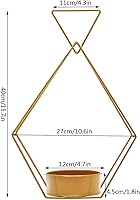 Vista 5 de Jarrones dorados para centros de mesa de boda, 10 piezas de centro de mesa de metal geométrico dorado, elegantes centros de mesa de boda para mesas