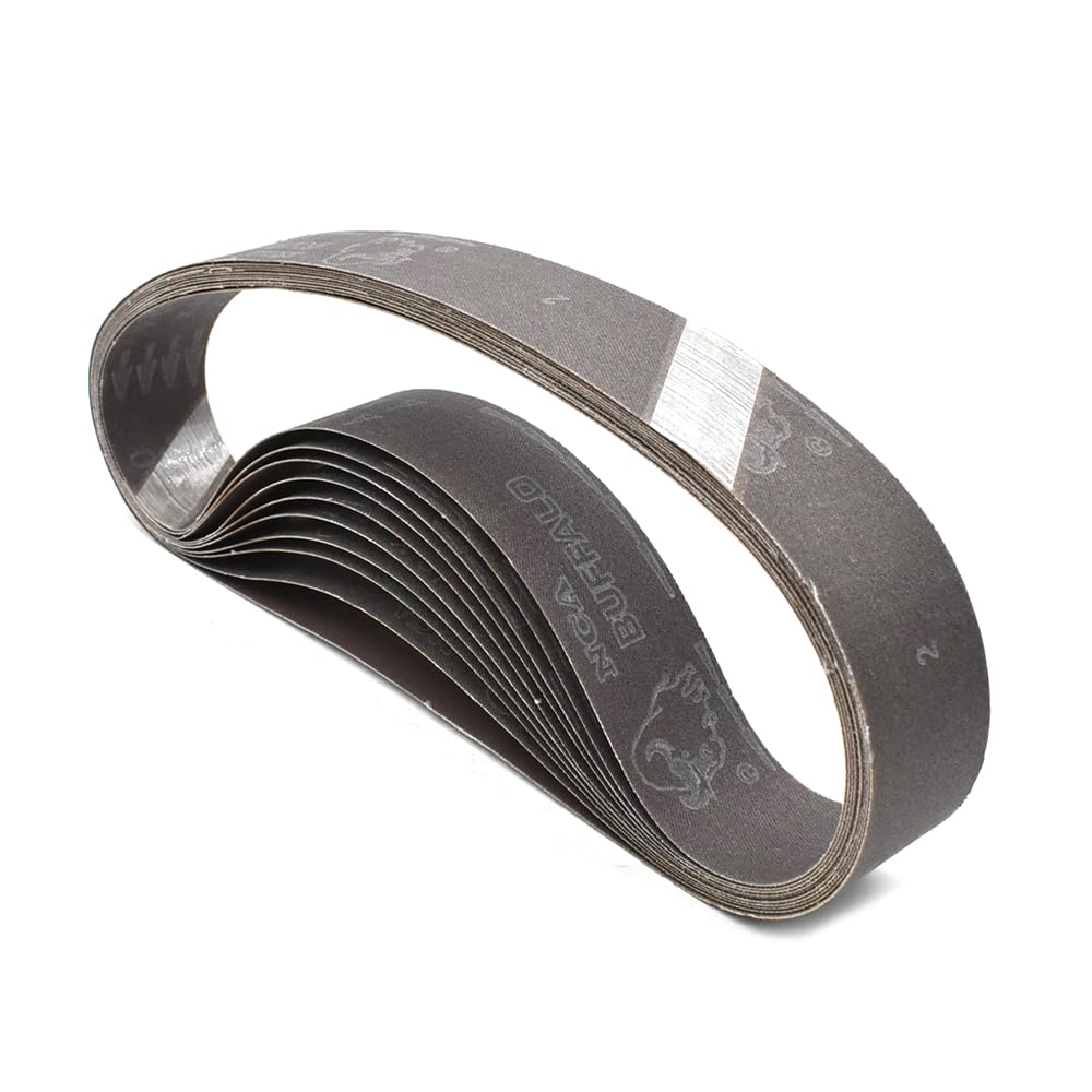 Hardin HPG180-10 1-1/2" x 30" Aluminum Oxide Sanding Belt, 180 Grit, 10 Pack