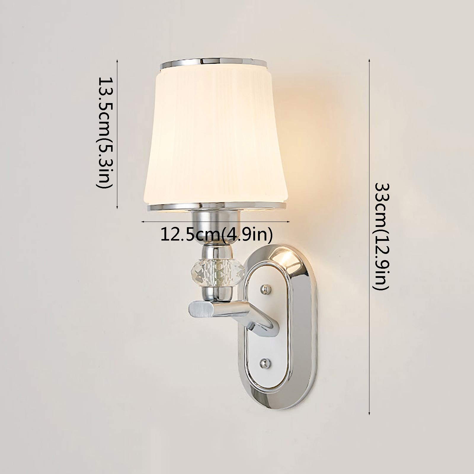 Lámparas de pared compatibles con sala de estar Lámpara de pared simple E27 Dormitorio moderno Lámpara de noche Fondo de sala de estar Lámparas de montaje en pared Pasillo Escaleras 12.9 "H