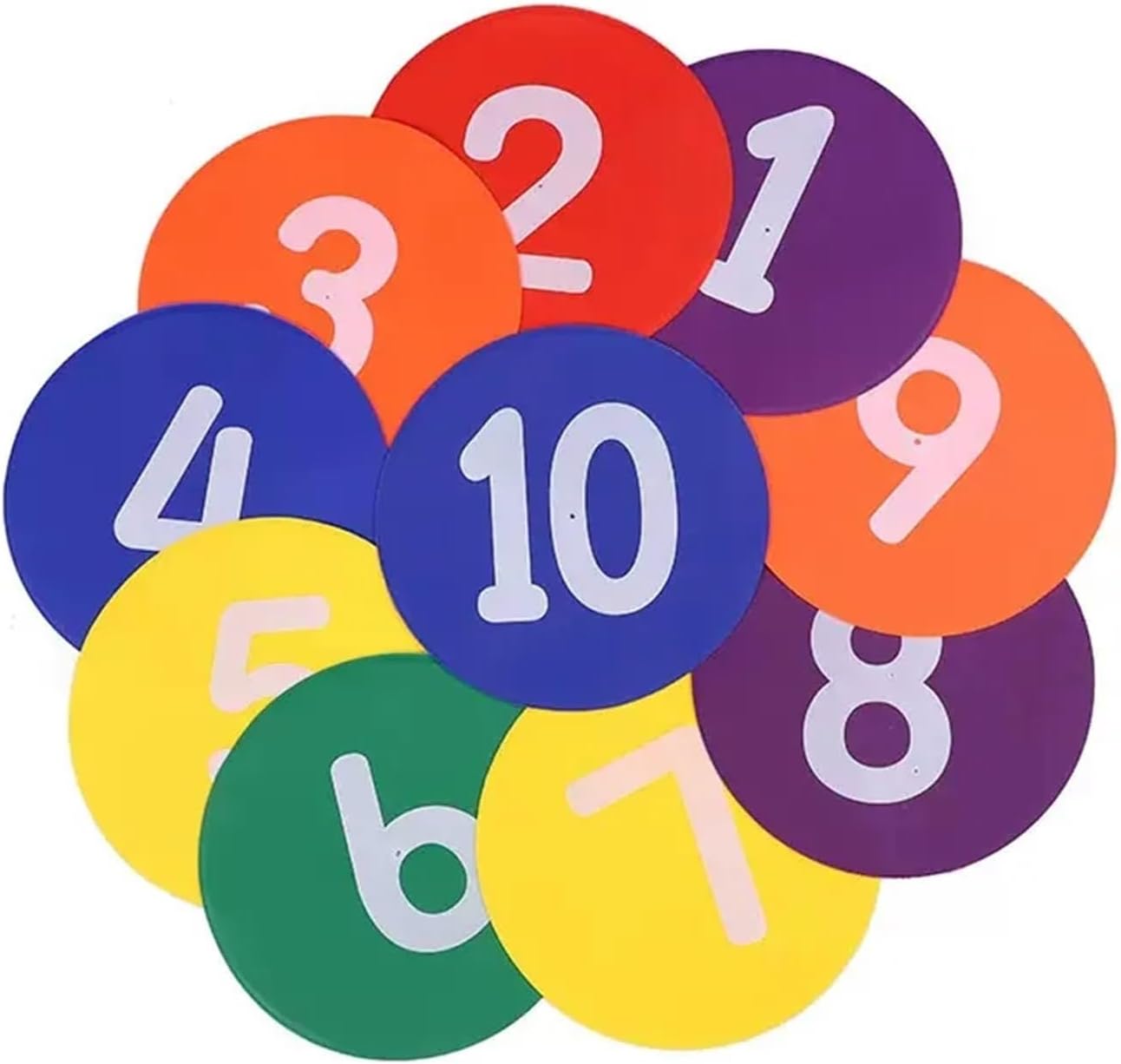 Spot Markers 10pcs Rubber Spot Markers for Sports 1 to 10 Numbers Sensory Integration Adults Basketball Football Speed Agility Training for Training Exercise Drills Gym Football