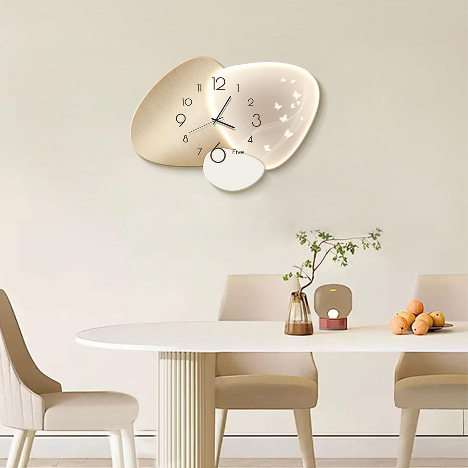 Ergocar Orologio Da Parete Silenzioso In Stile Nordico Moderno Ceramica Cristallina Ad Alta Definizione Impermeabile Alimentato a Batteria Decorativo Per Scuole, Soggiorni, Uffici, Camere Da Letto