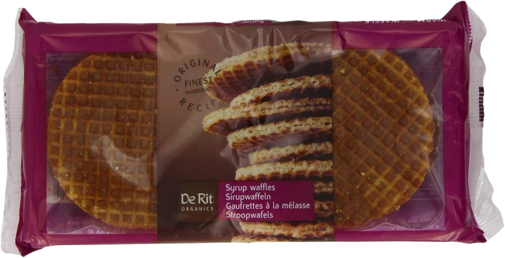 De Rit Organic Syrup Waffles 175 g (Pack of 12)