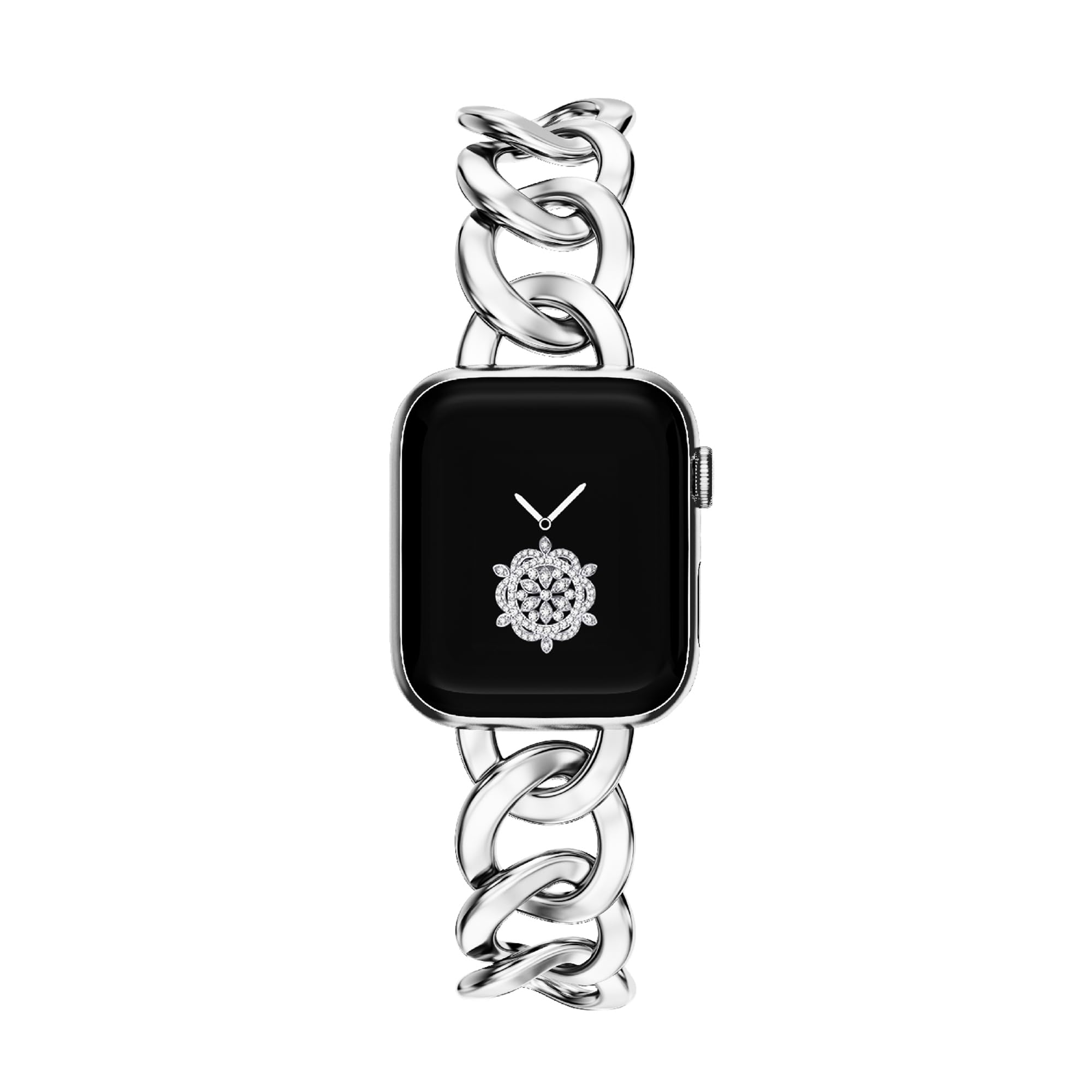 38/40/41/42mm(Series 11/10) Cool Chain Smartwatch Bands Compatible for Apple Watch Bands Series 11/ SE3/10/9/8/7/6 42/44/45/46mm Stylish Replacement Watch Strap for Iwatch S11/10/9/8/7/6