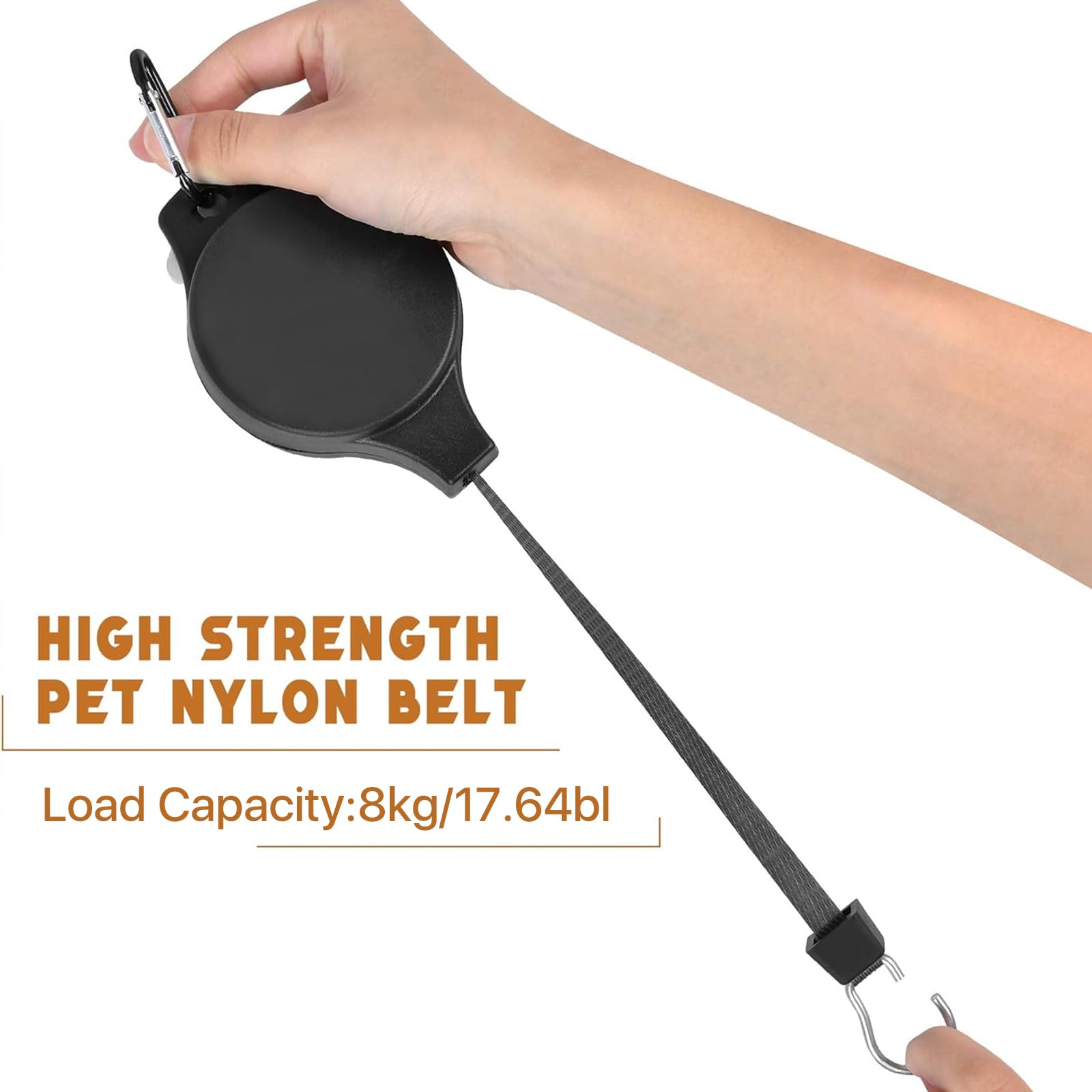 RtottiM 2 Pièces Poulies Rétractables à Crochet Réglable Pot De Fleurs