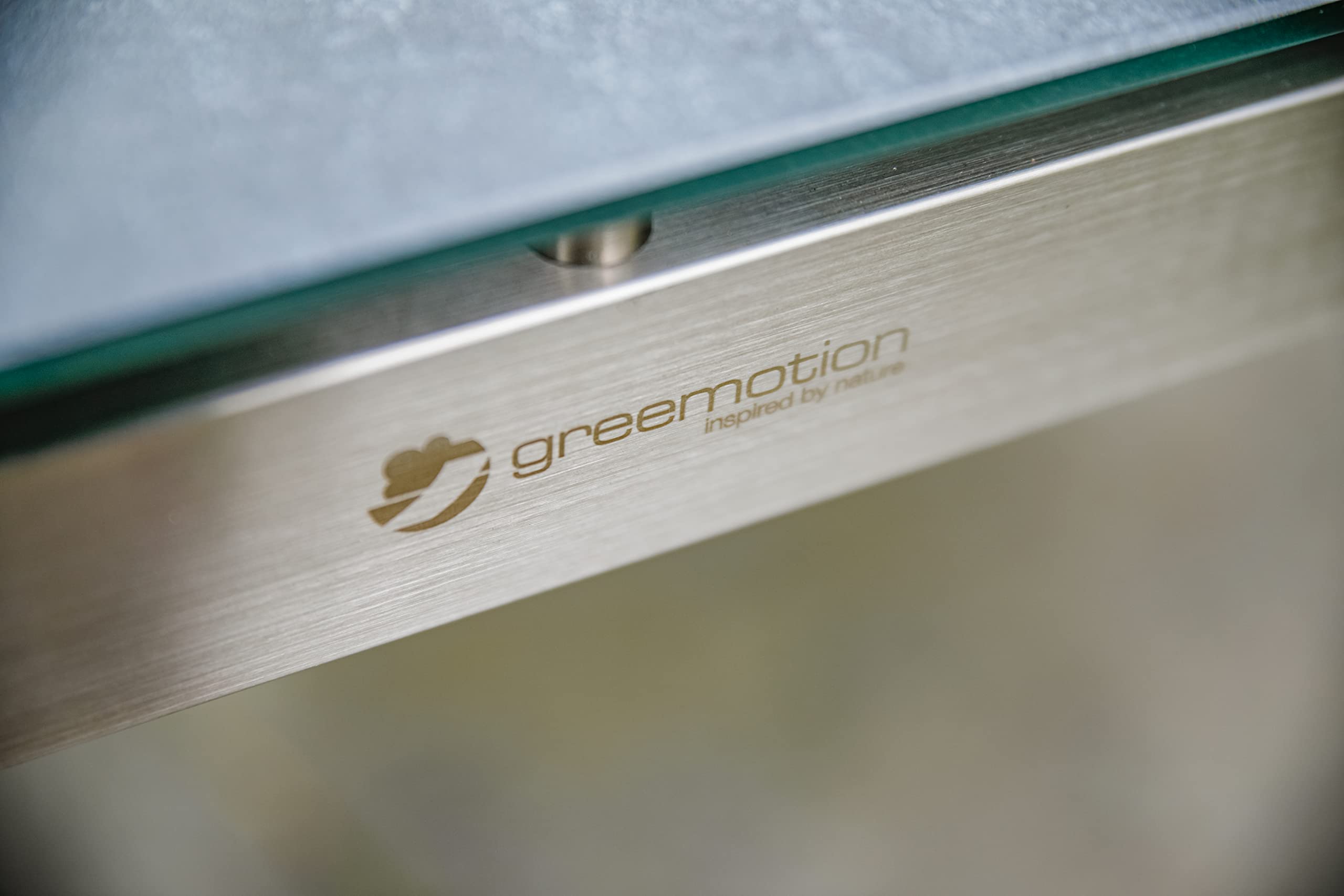 greemotion tavolo Boston, acciaio inox, piano in vetroceramica, circa 160 x 74 x 90 cm
