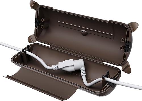 Miniatura 15 de Flemoon Cubierta de Seguridad para Cable de Extensión para Exteriores con Sello Protector Impermeable, Caja de Conexión Eléctrica Resistente a