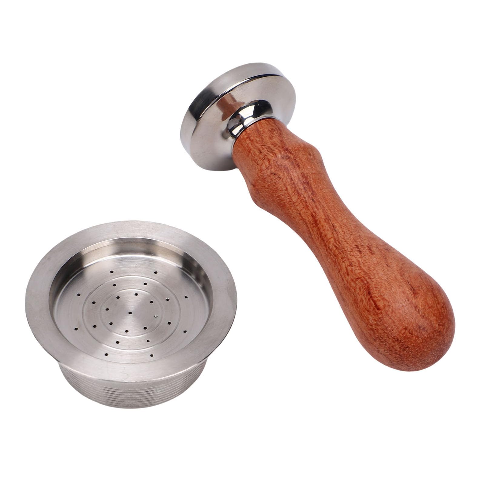 Cápsulas de café Reutilizables, de Acero Inoxidable, Recargables, Compatibles con Cafeteras, con Cepillo y Cuchara
