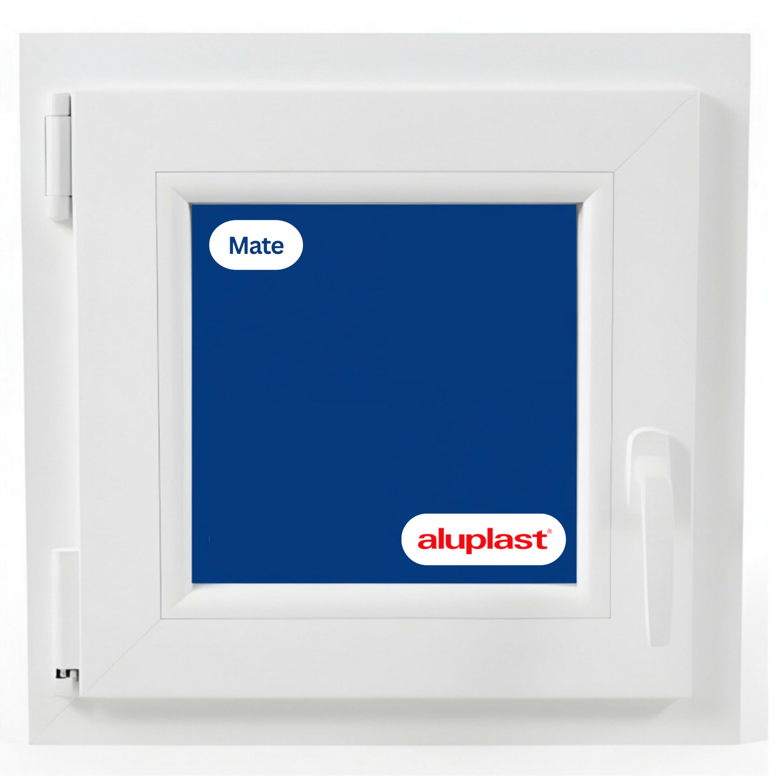 Nuova versione 2025 – Finestra PVC rinforzato 500 x 500 Bianco Oscilobatente Sinistra | Opaco