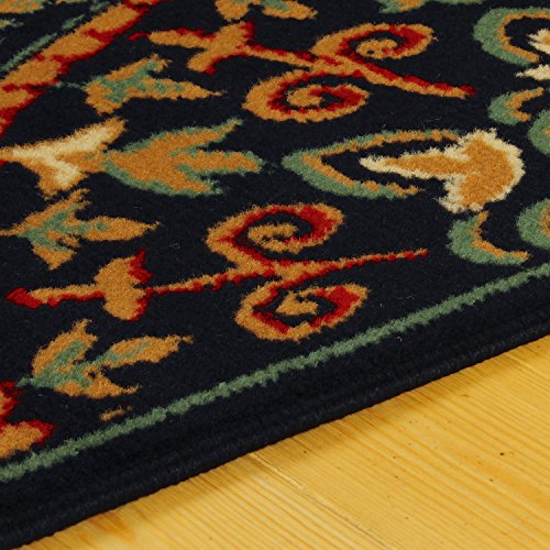 Superior Fancy Medallion Area Rugs & Runners Rug, 8 Ft X 10 Ft, Midnight Blue #TOP2