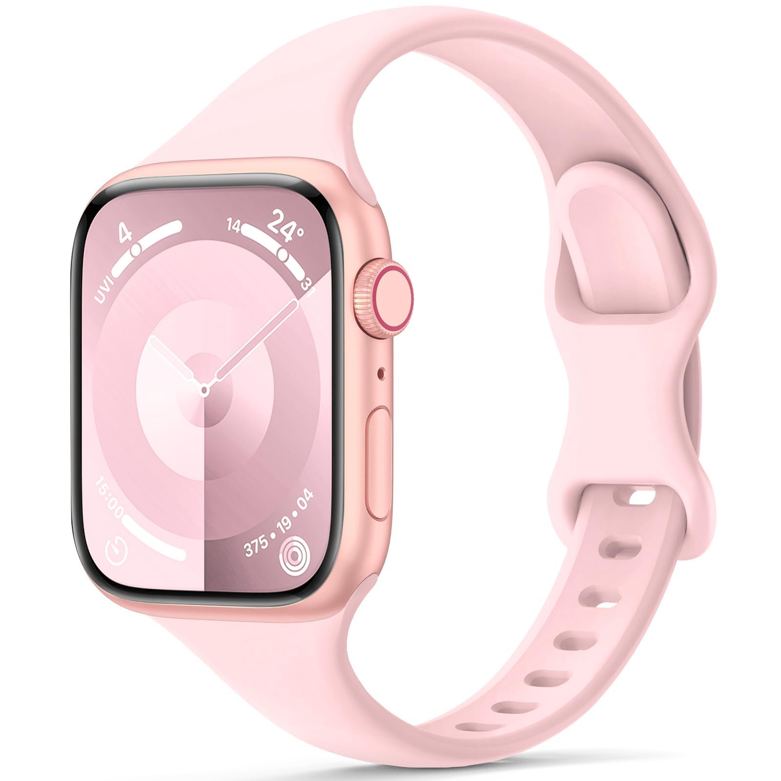 Slim Band Compatible with Apple Watch Bands 40mm 38mm 41mm 42mm 44mm 45mm 49mm for Women Men,Soft Thin Narrow Silicone Sport Strap Wristbands for iWatch Series 9 8 7 6 5 4 3 2 1 SE Ultra/Ultra 2