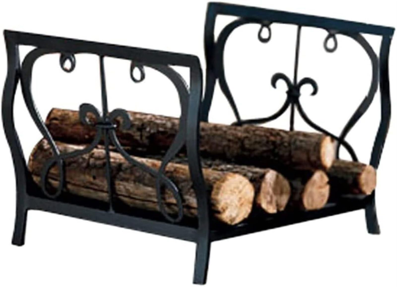 Support de rangement pour bûches robuste en métal : rangement retro intérieur