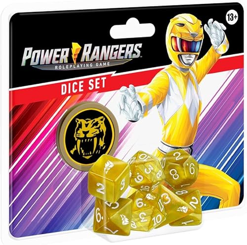 Power Rangers - Dados de juego de rol color amarillo
