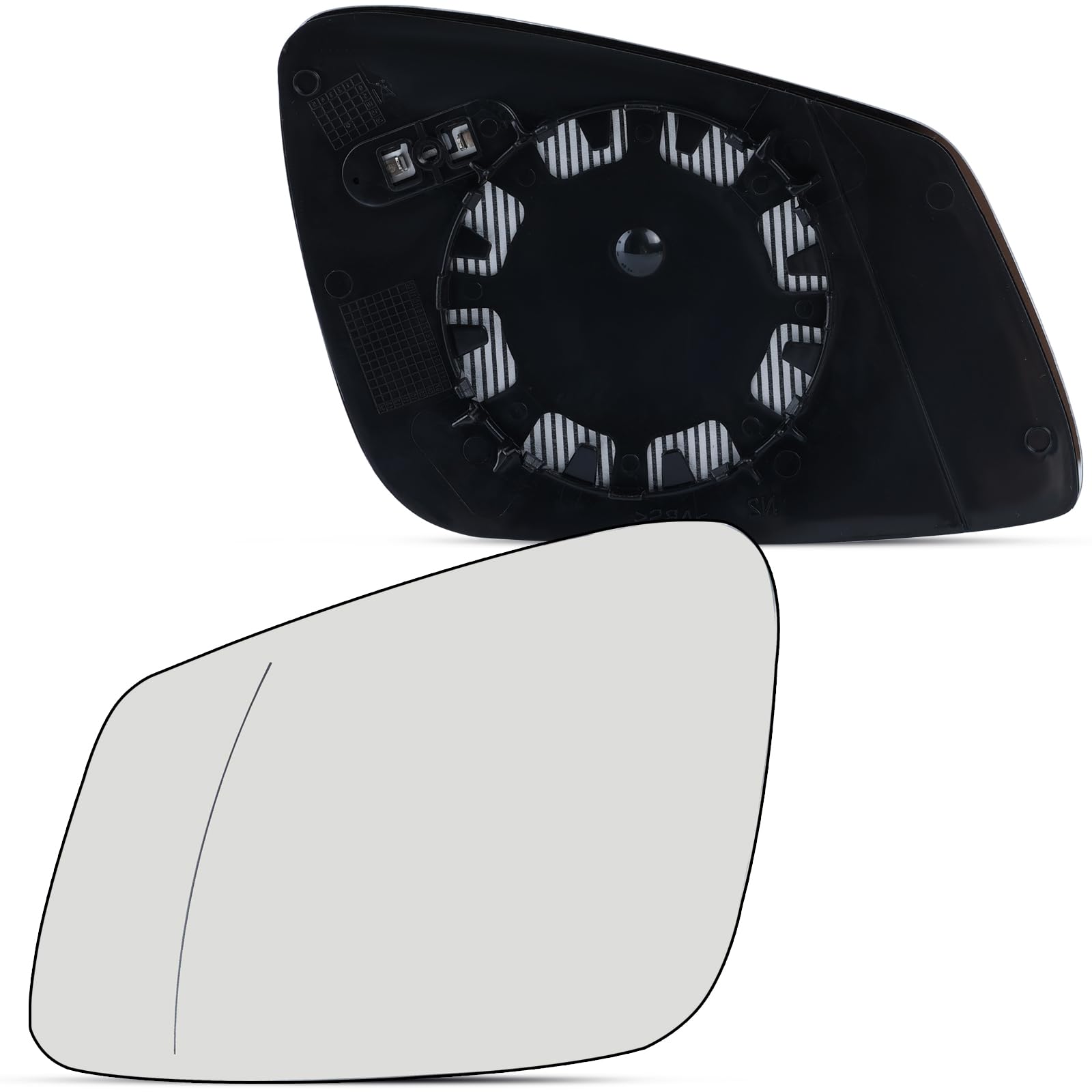 AUTOXBERT Wing Mirror Glass Left Passenger Side For BMW F20 F22 F30 F32 F34 F36 F80, Replace 51167285005 Heated Glass with Backing Plate