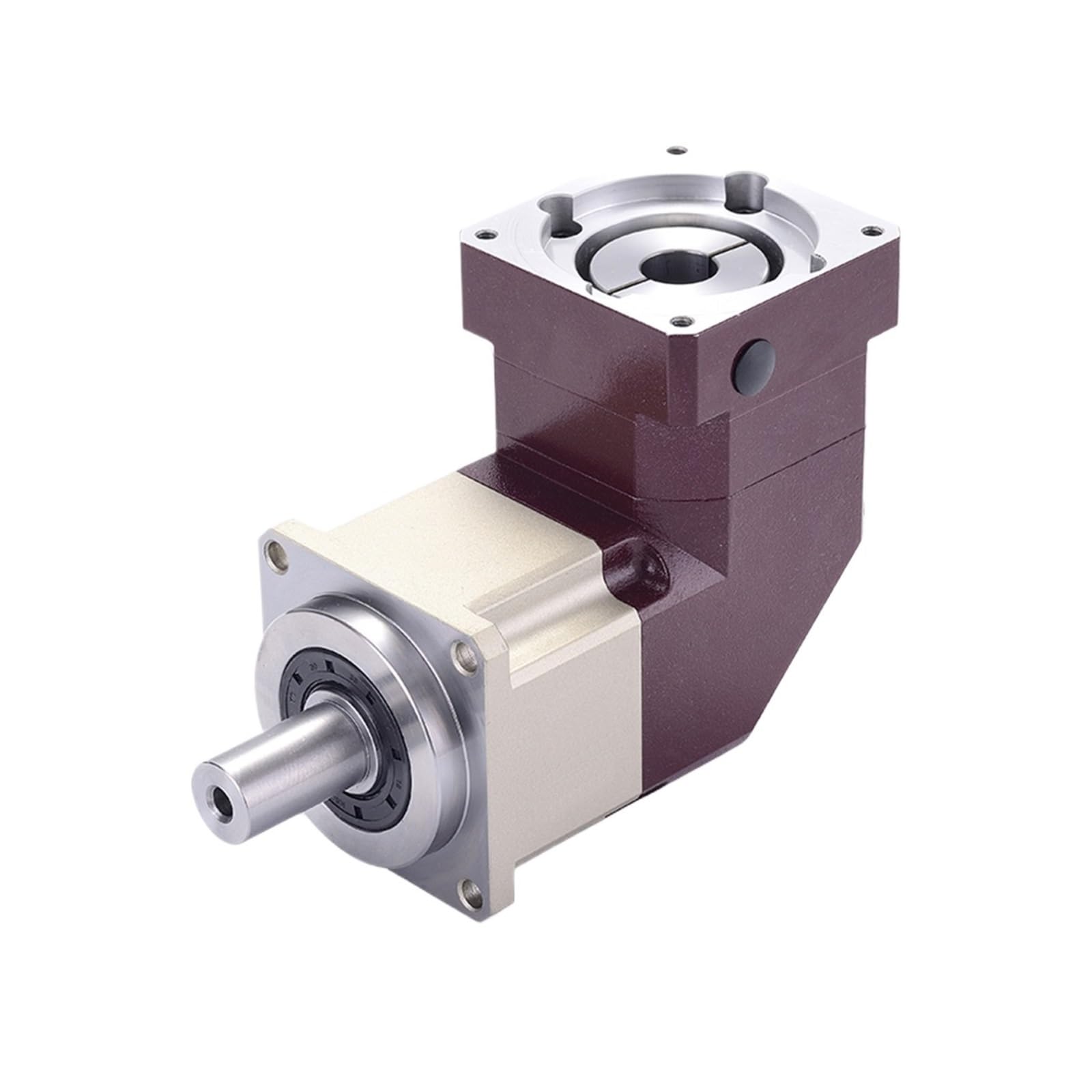 Caja planetaria angular para servomotor AC de 130mm | Reductor helicoidal de 90 grados, relación 3:1 a 10:1, con eje de entrada de 22mm