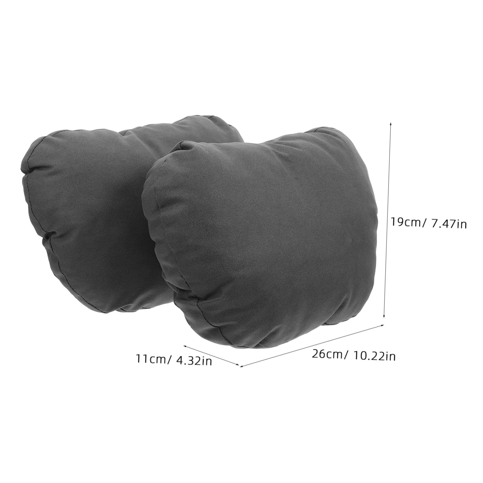 SOLUSTRE 2piezas Almohada Cuello del Coche de Gamuza de Almohadas Ergonómicas para Reposacabezas de Coche Soporte Cervical para Conducir