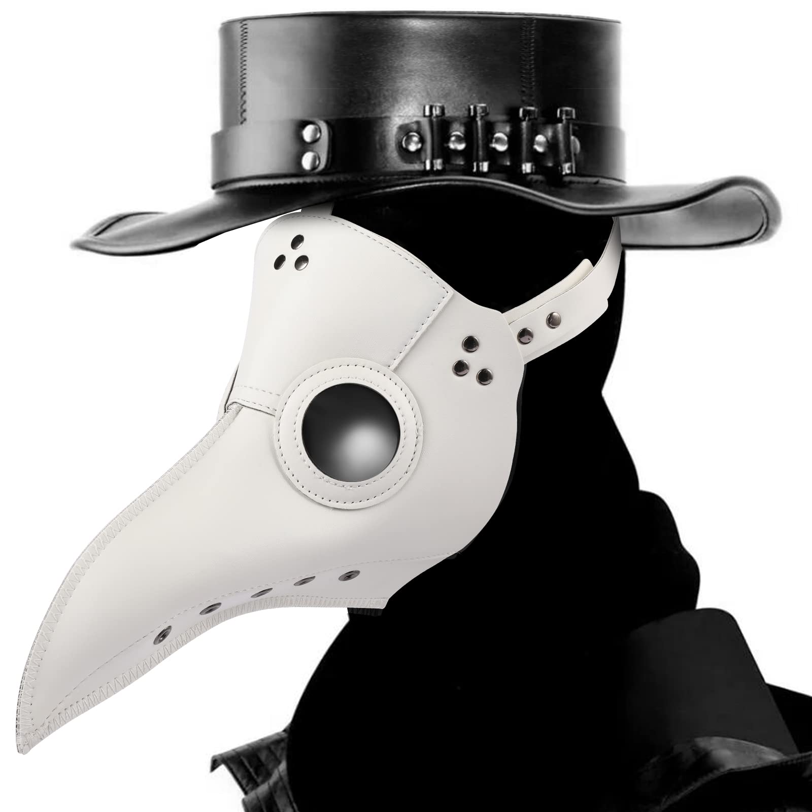 Pest Doktor Maske, Vogelschnabel Steampunk Maske Lange Nase Schnabelmaske Pest Arzt Maske, Halloween Maske für Halloween Karneval Party und Erwachsene Cosplay