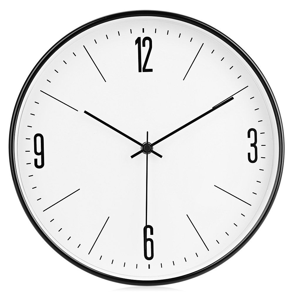 Robolife29cm Silent Metal Wall Clock for Living Room Kitchen Home Art Decor Battery Operated