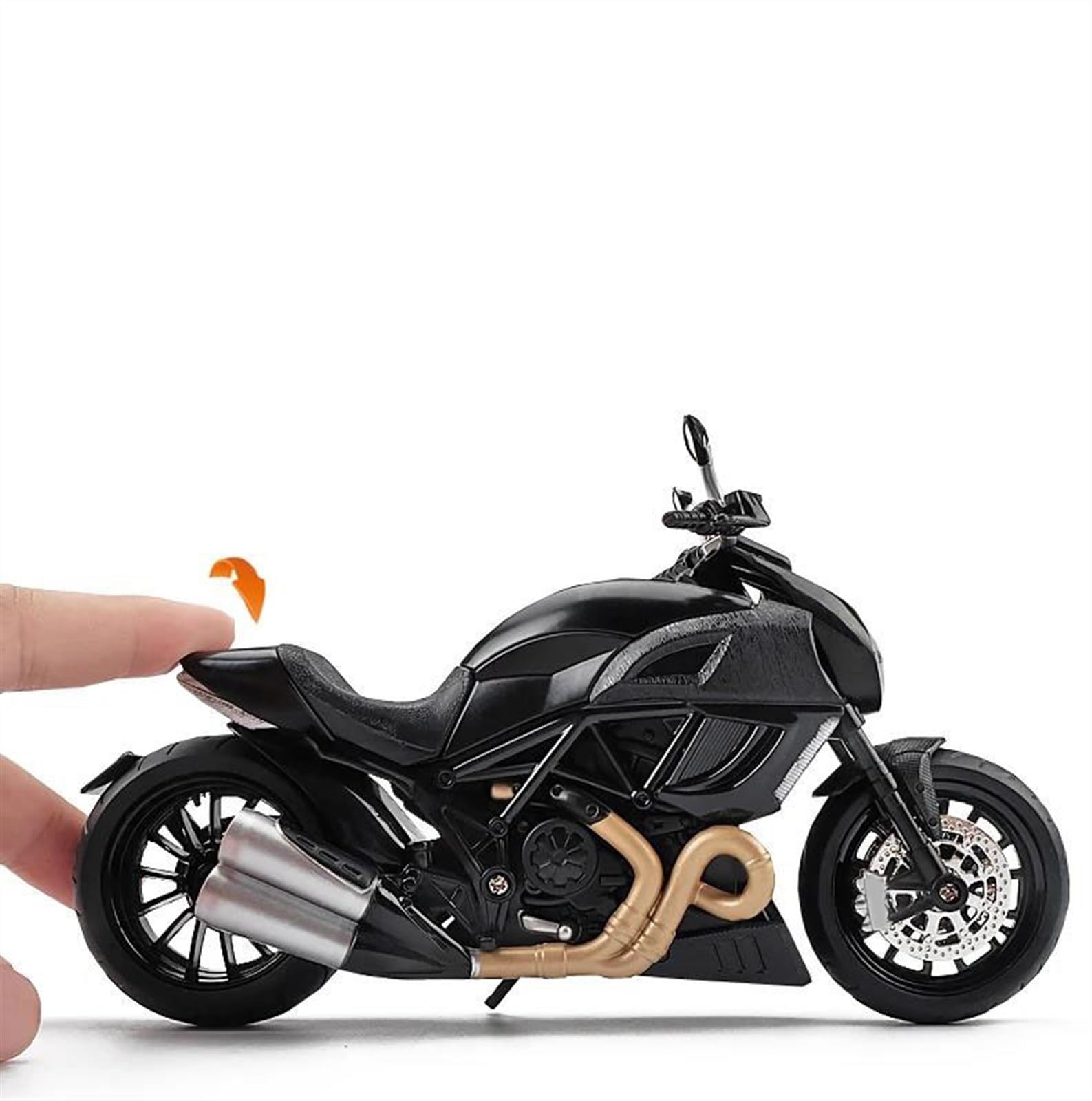 MAKUTU Modello di Moto in Scala per Ducati Diavel Carbon 1/12 Die Cast Veicoli Hobby da Collezione Modello di Moto Giocattoli Regalo di Compleanno