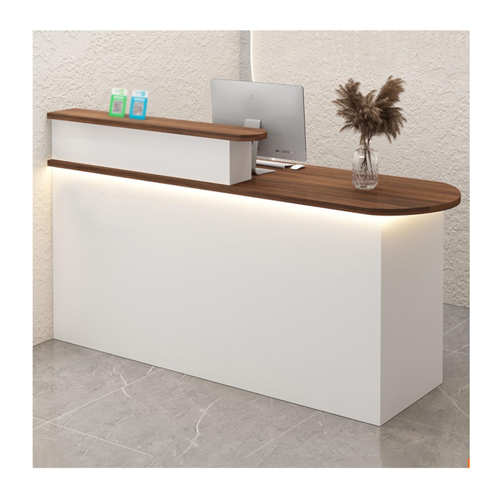 Bancone multifunzionale moderno per la vendita al dettaglio con cassetti bloccabili e banco di archiviazione per reception reception per checkout hall salone di bellezza 110 cm/43,3 pollici